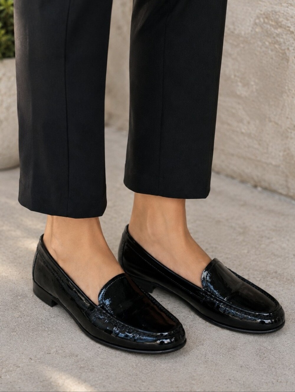 Vintage Gravati Neiman Marcus Patent Leather Loafers Flats Italy Women's Sz 8